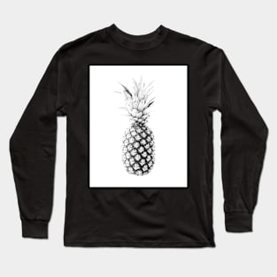 Pineapple print, Tropical print, Scandinavian, Nordic, Fruit, Trendy print, Styled, Scandinavian art, Modern art, Wall art, Print, Minimalistic, Modern Long Sleeve T-Shirt